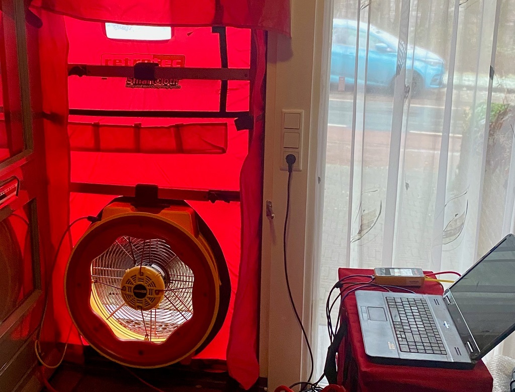 Blowerdoortest installatie